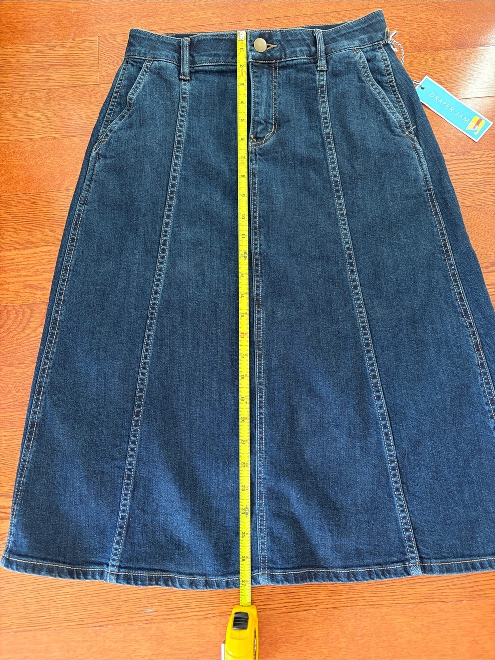 NWT Draper James Denim A-Line Midi Skirt size 4 - Picture 9 of 9